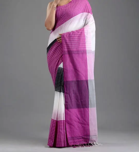 [Saree-STRCLB-015] Handloom Ikkat 3D Handloom Cotton Saree