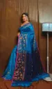 The Aqua Marine Derpari Saree - Aqua Marine