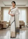 Muslin Boutique Work Saree