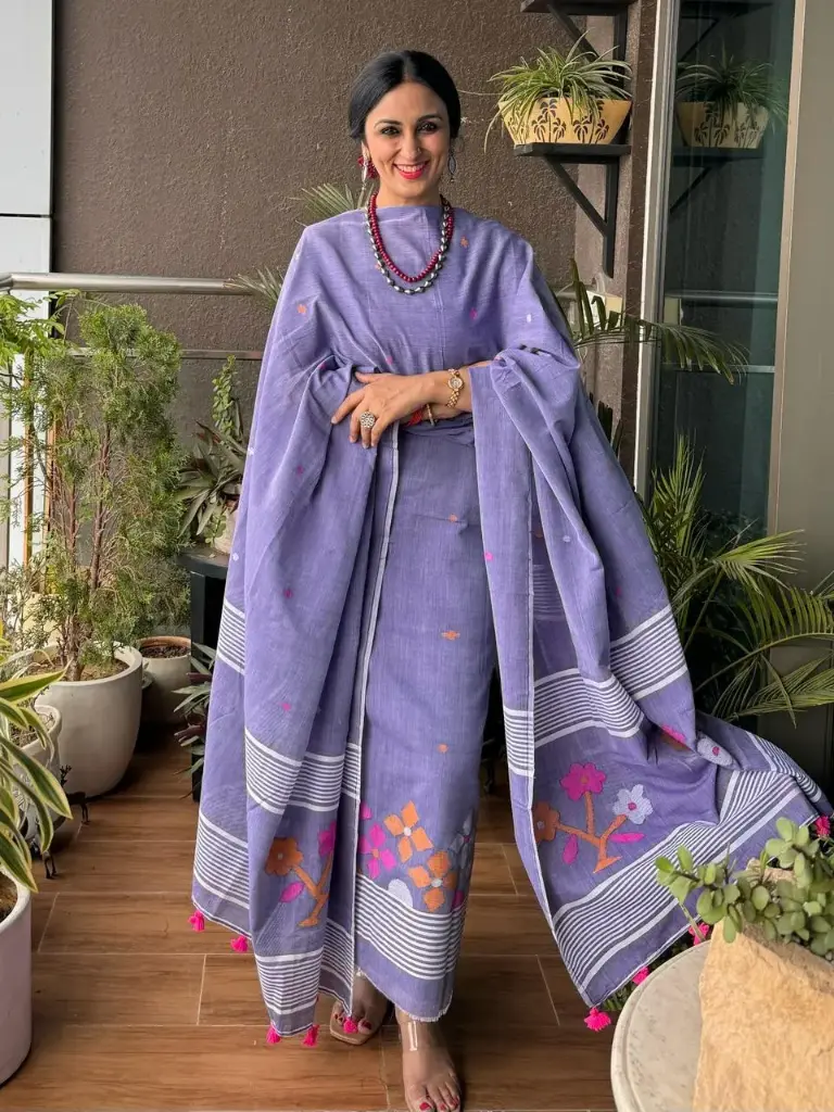 [Suit-CCSLAV-098] 100% Cotton Churidar Set (Lavender)