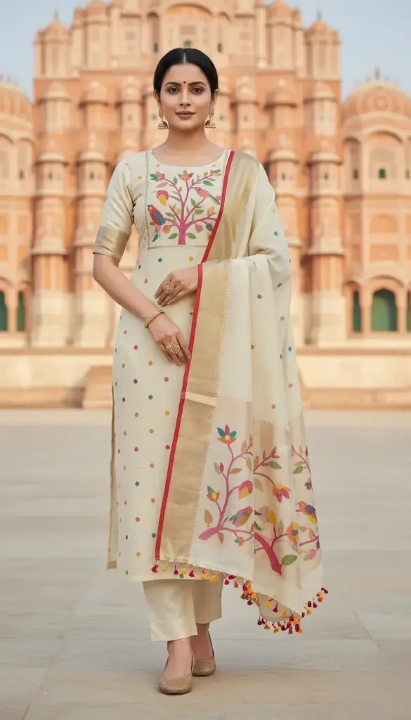  Linen  Jamdani Suits